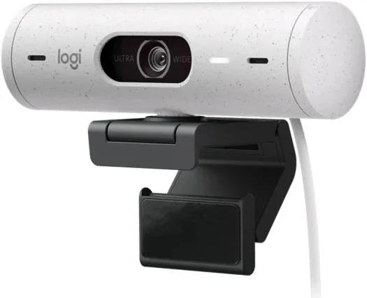Logitech Brio 500 Full HD 1080p Webcam, Auto Light Correction, Show Mode, Dual Noise Reduction Mics, Webcam Privacy Cover, Works with MS Teams, Google Meet, Zoom, USB-C Cable, Off-White | 960-001428 - eBuy UAE